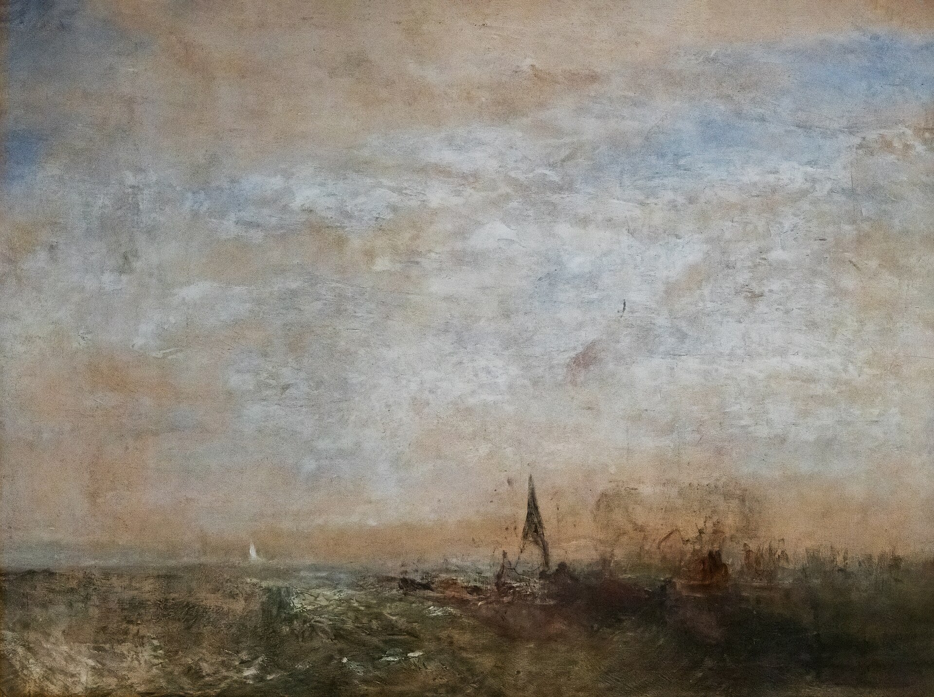 J.M.W. Turner’s painting shows a dramatic seascape with ships battling stormy weather, inspiring fan art and fandom.